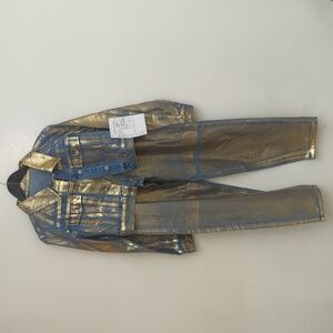 Gold Denim 2 Piece Set